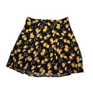 Philosophy Women’s Sz 10 Lemon Print Amalfi Coast Vacation Flowy Casual Skirt